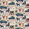 Sykel Enterprises-University of Kansas Cotton Fabric-Kansas Jayhawks Christmas Cotton Quilting Fabric